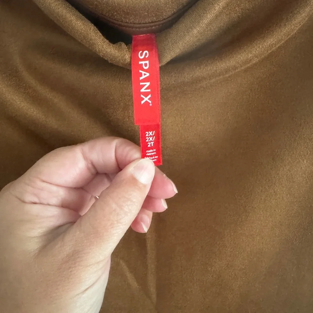 SPANX Brown Suede Leggings - Picture 3 of 5